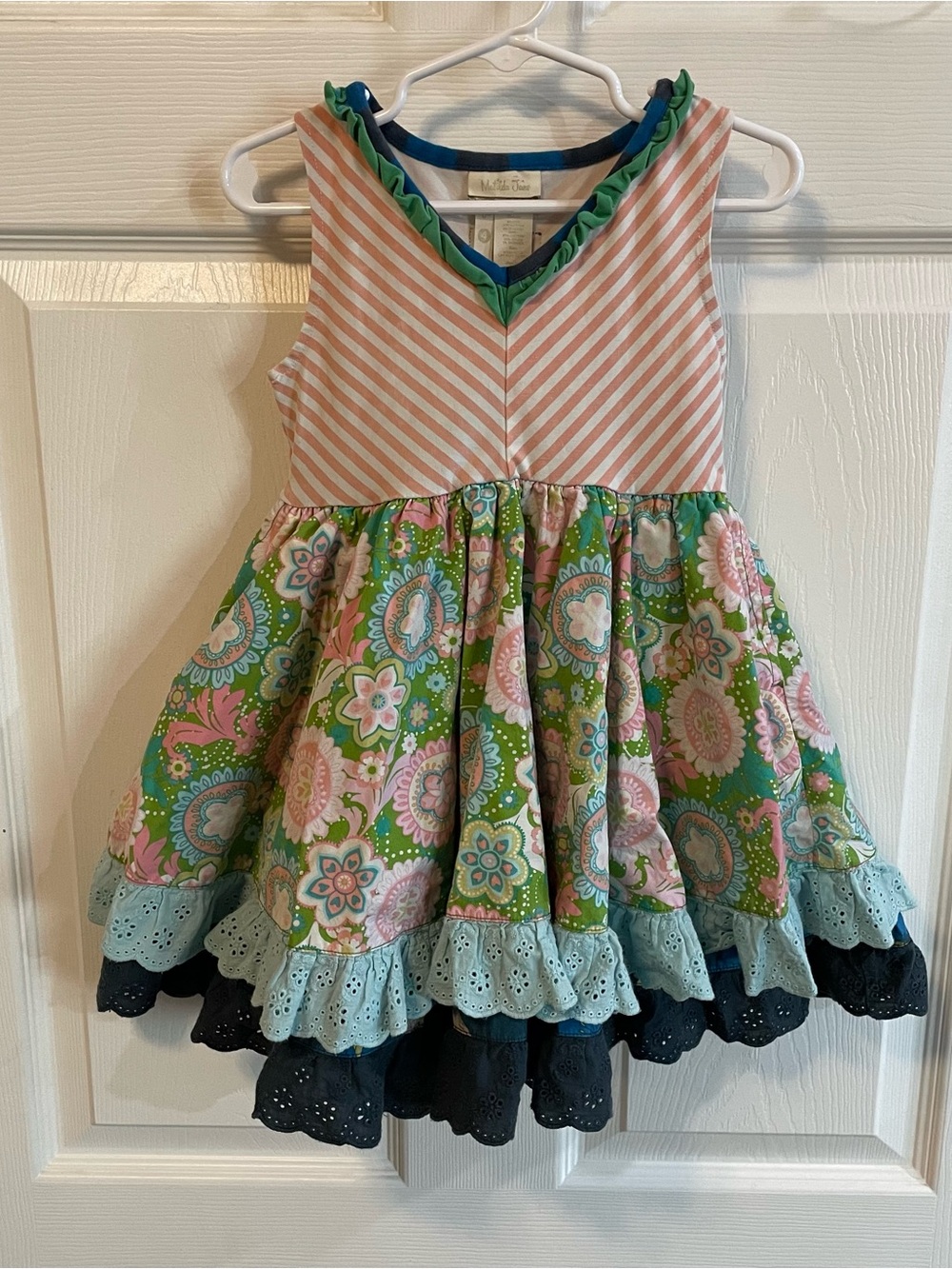 Matilda Jane Cakewalk Floral Ruffle Dress Girls 4